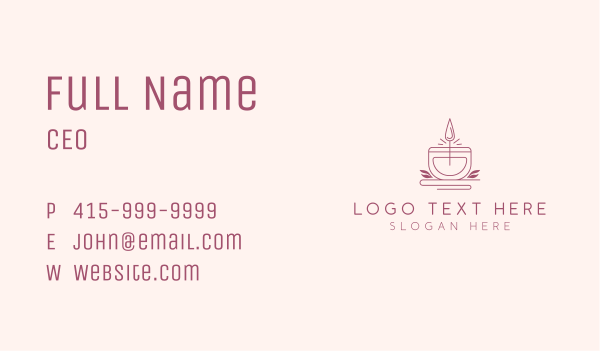 Scented Candle Boutique Business Card Design Image Preview