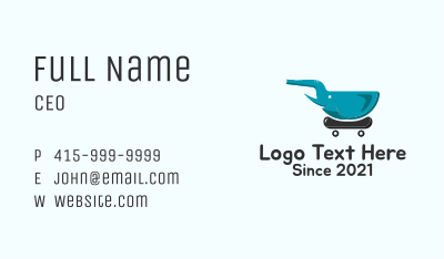 Elephant Push Cart  Business Card Image Preview