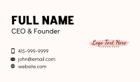 Feminine Cursive Wordmark Business Card Design