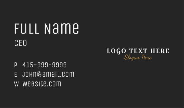 Luxury Business Wordmark Business Card Design Image Preview
