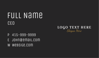 Luxury Business Wordmark Business Card Image Preview