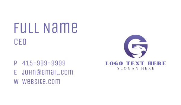 Eagle Athletics Letter G Business Card Design Image Preview