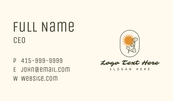 Tropical Flower Wellness Business Card Design Image Preview