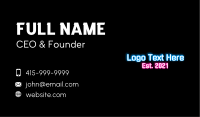 Nightclub Neon Wordmark Business Card Design