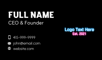 Nightclub Neon Wordmark Business Card Preview