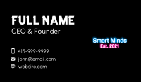 Nightclub Neon Wordmark Business Card Image Preview