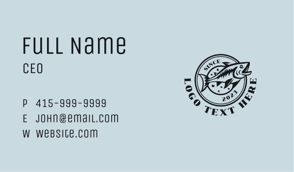 Saltwater Marine Fishing Business Card Design Image Preview