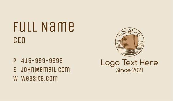 Coffee Cafe Seaside Ship Business Card Design Image Preview