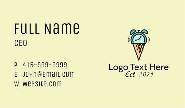 Ice Cream Time  Business Card Design Image Preview