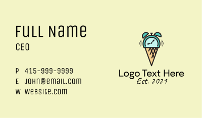 Ice Cream Time  Business Card Image Preview