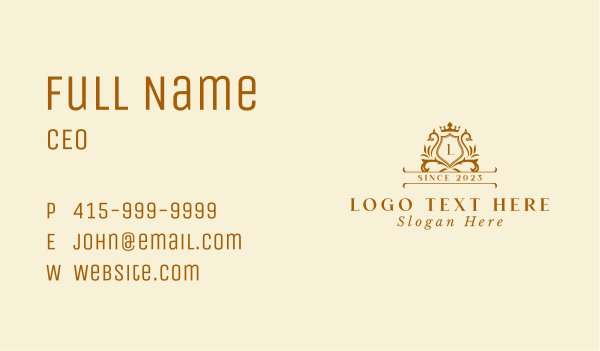 Upscale Royal Hotel Business Card Design Image Preview