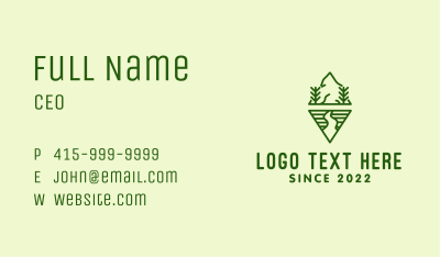 Nature Mountain Camping  Business Card Image Preview
