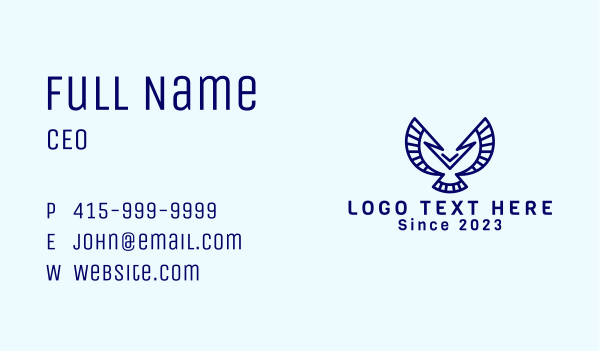 Arrow Bird Wing Business Card Design Image Preview