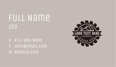 Handyman Carpentry Badge Business Card Image Preview