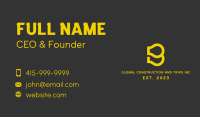 Gold Light Bulb Letter B Business Card Image Preview