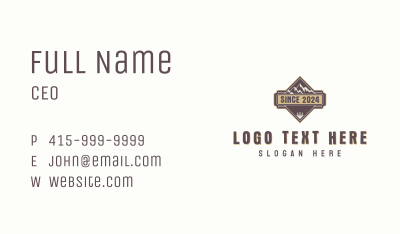 Forest Mountain Trekking Business Card Image Preview