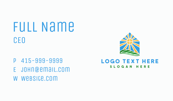 Sun Nature Home Business Card Design Image Preview