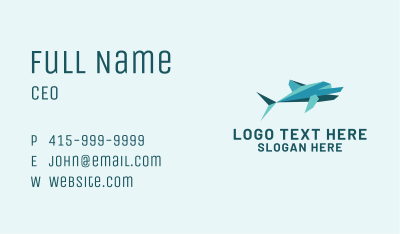 Dolphin Papercraft Origami Business Card Image Preview