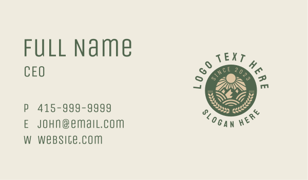 Organic Beer Distillery  Business Card Design Image Preview