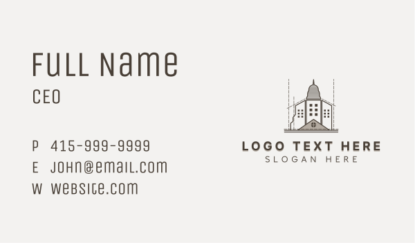 Architect Building Contractor Business Card Design Image Preview