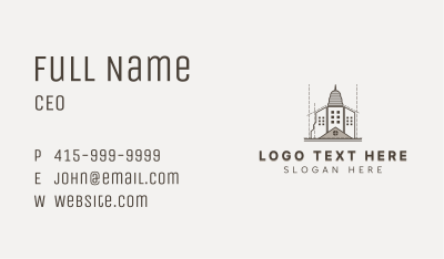 Architect Building Contractor Business Card Image Preview