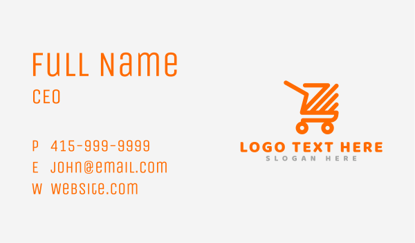 Shopping Cart Arrow Business Card Design Image Preview