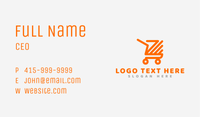 Shopping Cart Arrow Business Card Image Preview