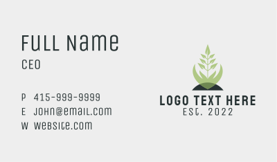 Farming Hand Plant  Business Card Image Preview