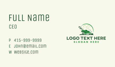 Landscaping Grass Mower Business Card Image Preview