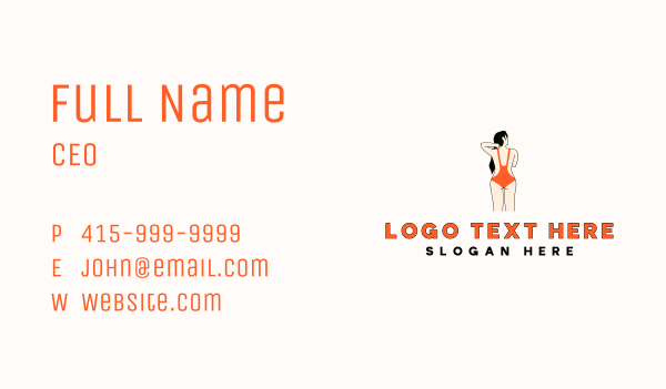 Woman Swimsuit Boutique Business Card Design Image Preview