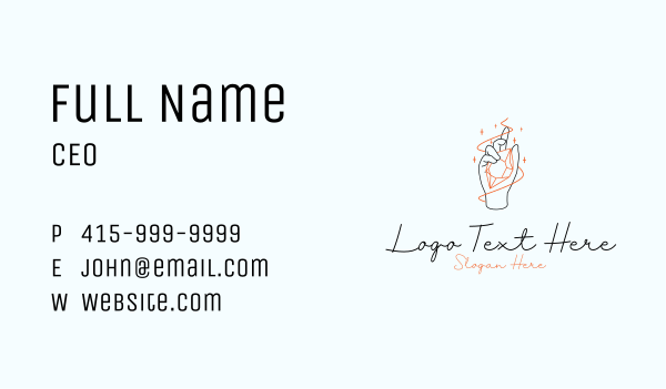 Hand Crystal Jewelry Business Card Design Image Preview