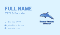 Blue Diving Dolphin Business Card Image Preview