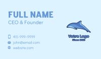 Blue Diving Dolphin Business Card Image Preview