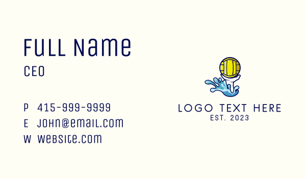Water Polo Emblem  Business Card Design Image Preview