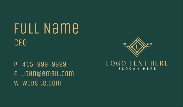Hotel Diamond Jewelry Business Card Design Image Preview