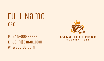 Crown Croissant Bread  Business Card Image Preview