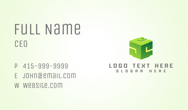 Geometry Cube Technology Business Card Design Image Preview