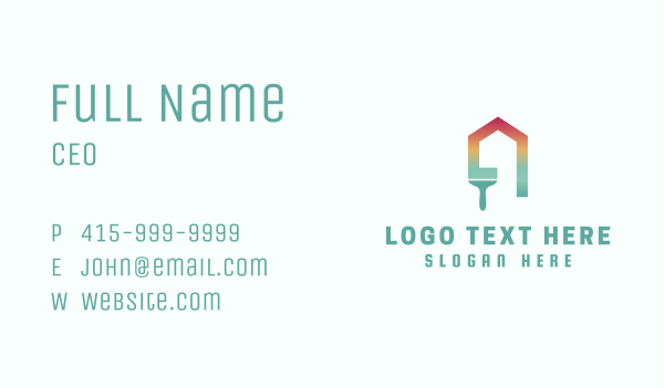 Colorful Home Painter Business Card Design Image Preview