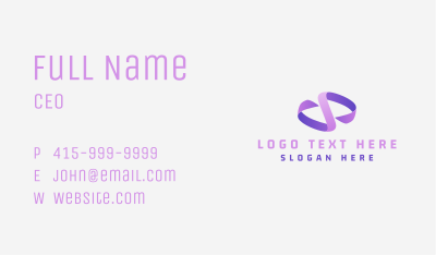 Gradient Ribbon Loop Business Card Image Preview