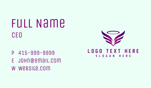 Flying  Angel Wings  Business Card Design Image Preview