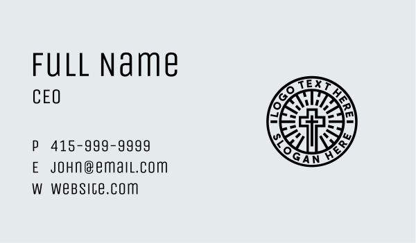 Religion Worship Cross Business Card Design Image Preview