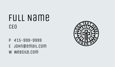 Religion Worship Cross Business Card Image Preview