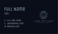 Silver Mandala Letter Business Card Image Preview
