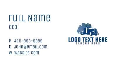 Smoking Truck Logistics Business Card Image Preview