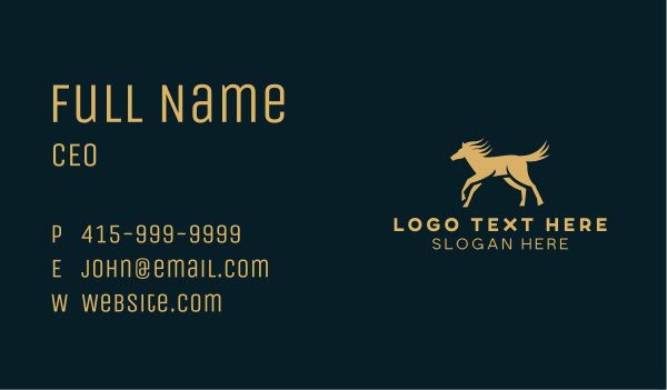 Race Horse Trainer Business Card Design Image Preview
