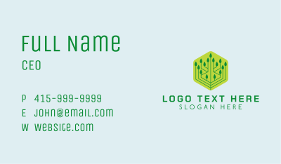 Leaf Cyber Chip Business Card Image Preview