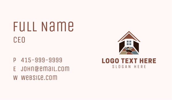 Brown Tiles Renovation Business Card Design Image Preview
