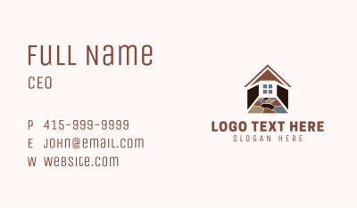 Brown Tiles Renovation Business Card Image Preview