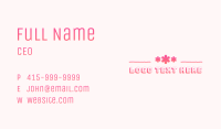 Retro Flower  Wordmark Business Card Image Preview
