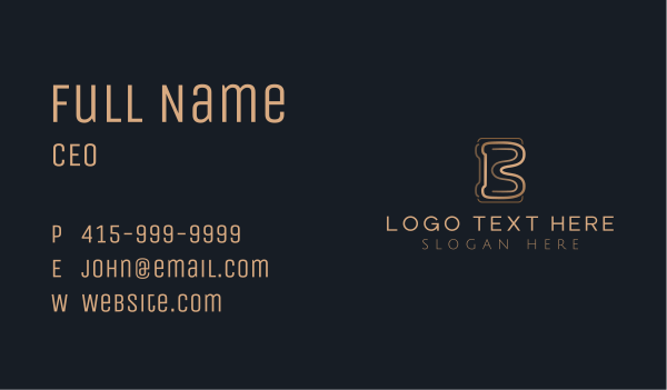 Elegant Fashion Boutique Letter B Business Card Design Image Preview